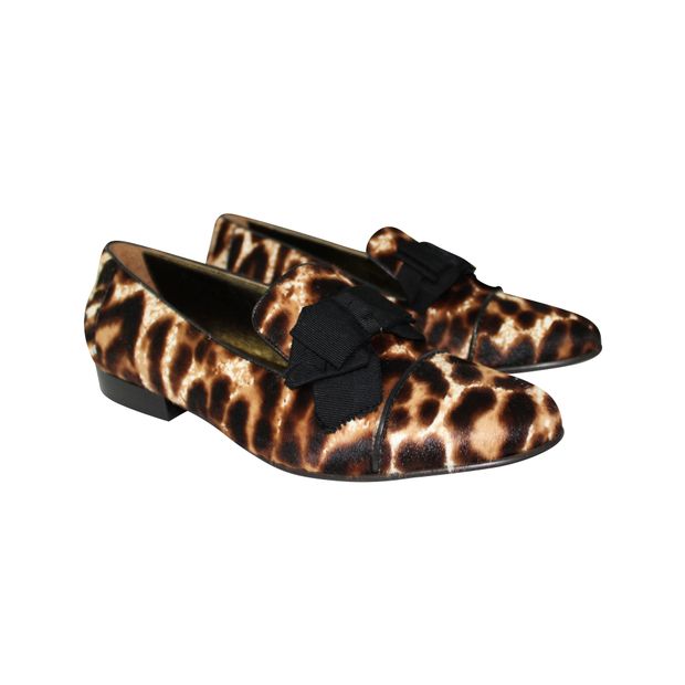 Lanvin Leopard Print Loafers