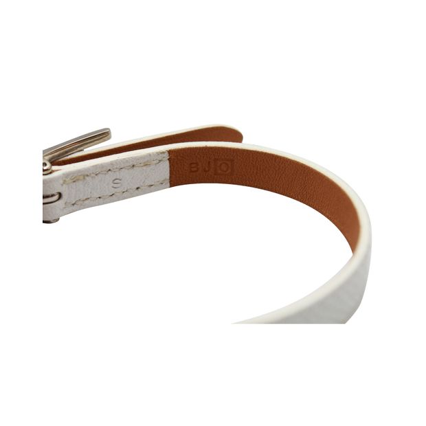 HERMÈS White Behapi Bracelet In Epsom Leather