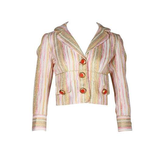 Multicolor Tweed Cropped Jacket