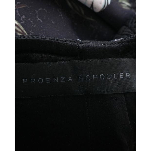 Proenza Schouler Leaf Multicolour Print Midi Dress