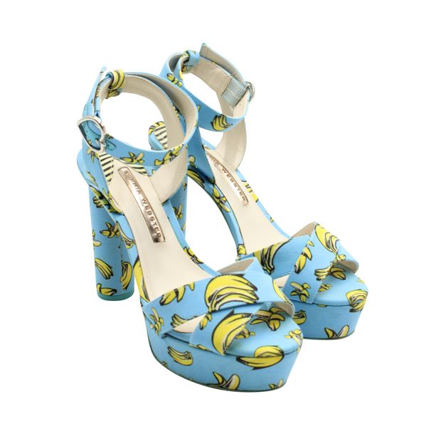 Sophia Webster Blue Banana Platform Heels