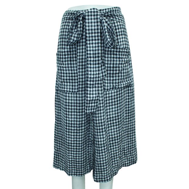 REFORMATION Checked Wrapped Midi Skirt