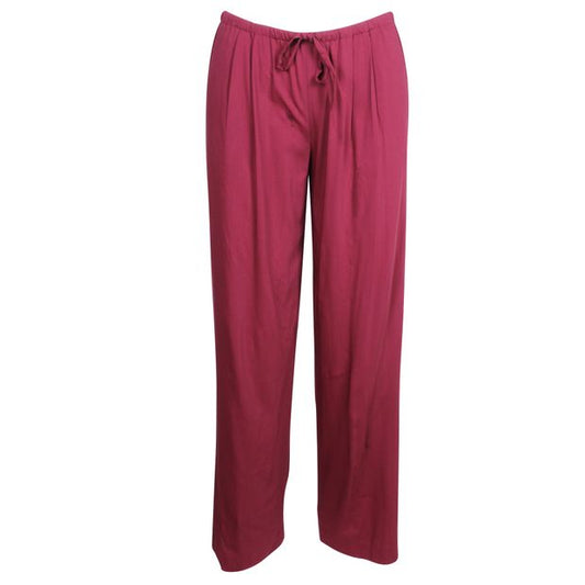 CONTEMPORARY DESIGNER Burgundy Double Face Wool Plare Pants