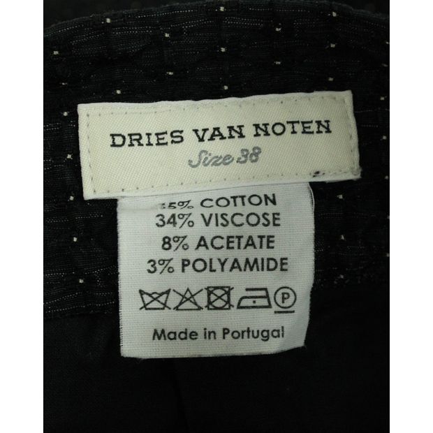 DRIES VAN NOTEN Black Printed Shorts
