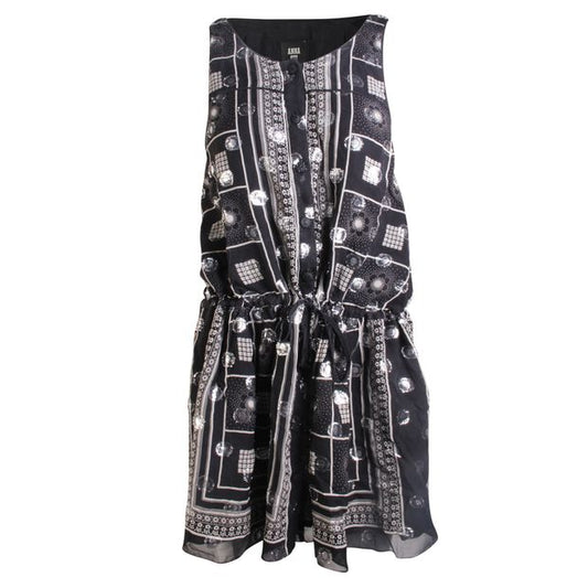 ANNA SUI Silver Printed Button Up Dress