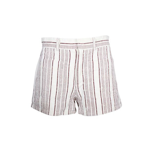 Dior Cream & Brown Striped Cotton & Silk Shorts