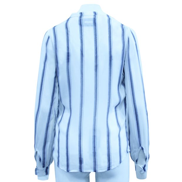 REFORMATION Blue and White Striped Shirt