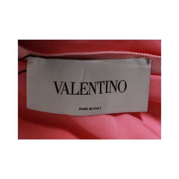 Valentino Pink Silk & Ostrich Feather Cocktail Dress