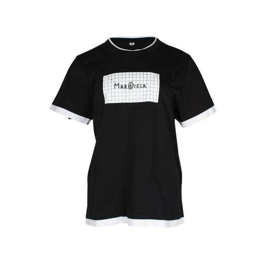MM6 Maison Margiela Crewneck T-Shirt in Black Cotton