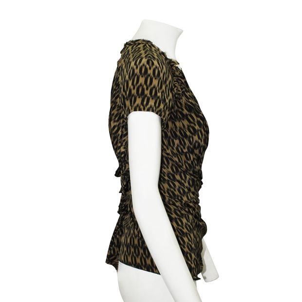 Isabel Marant Etoile Black Patterned Long Top