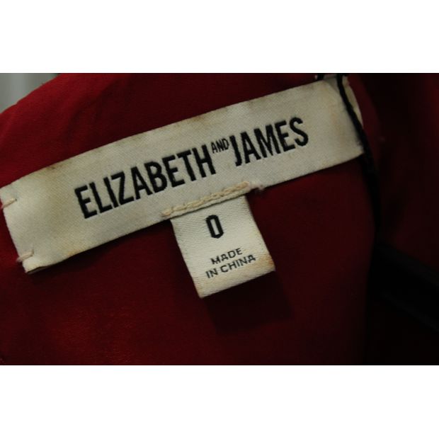 ELIZABETH AND JAMES Red/Brick Color Sleeveless Dress