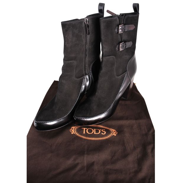 TOD'S Black Suede Boots
