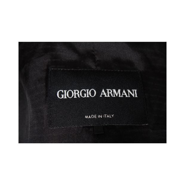 Giorgio Armani Polka-Dot Single-Breasted Blazer in Black Viscose