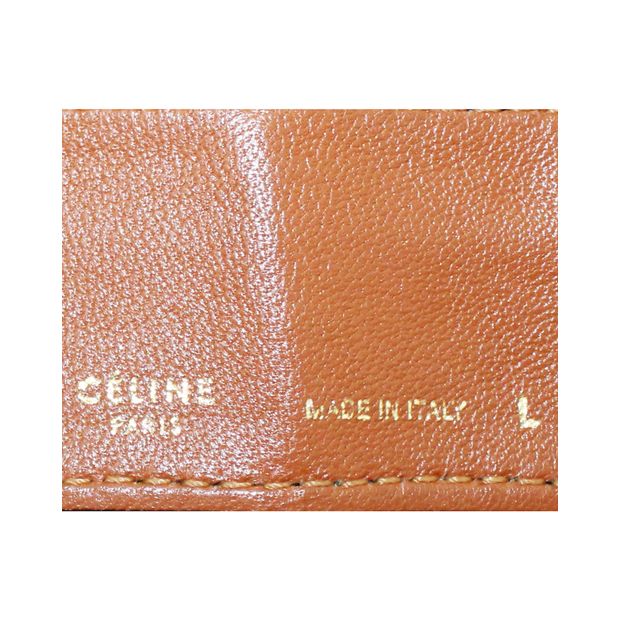 Celine Black Leather Wide Bracelet