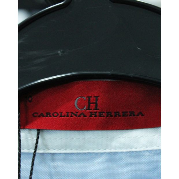 Carolina Herrera White And Pastel Blue Shirt