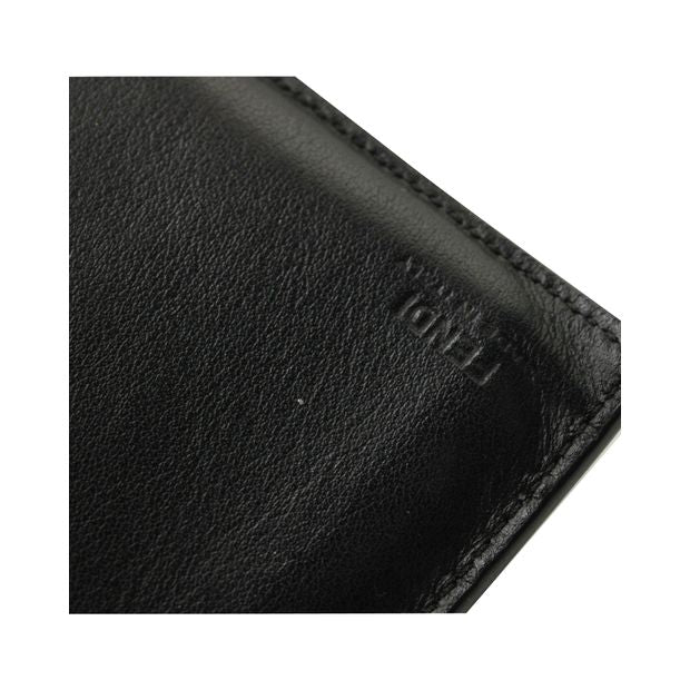 Fendi DotCom Continental Long Wallet in Black Leather