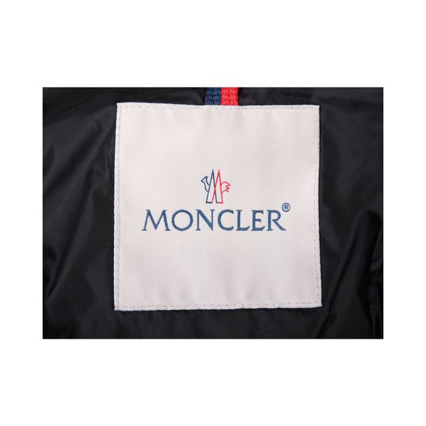 Moncler Long Down Coat in Black Nylon