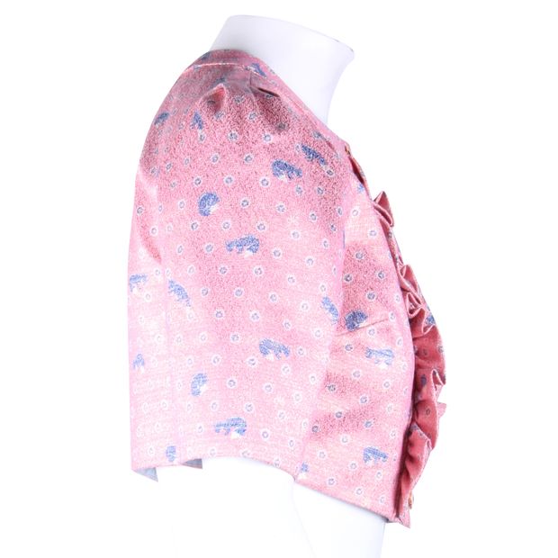 SRETSIS Pink Metallic Print Mini Jacket