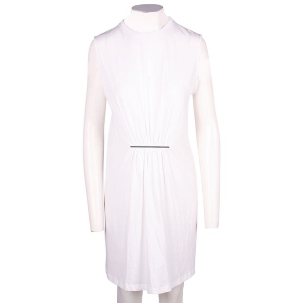 CHRISTOPHER KANE White Sleeveless Dress With Cinch Waist Hardware Detail