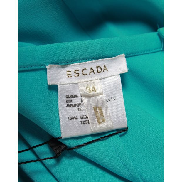 Escada Turquoise Floaty Silk Pants
