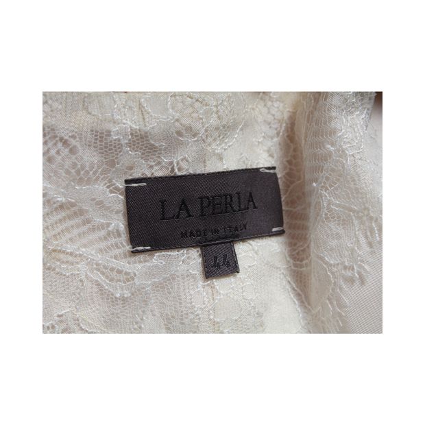 La Perla Beige/ Cream Elegant Blazer With Black Details