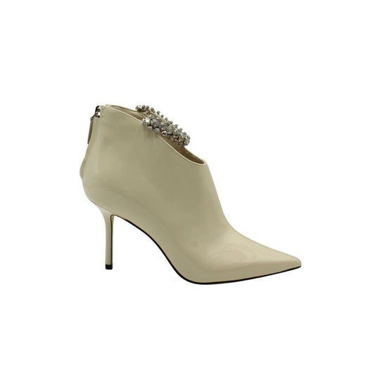 Jimmy Choo Blaize Ankle Boots in Cream Patent Leather