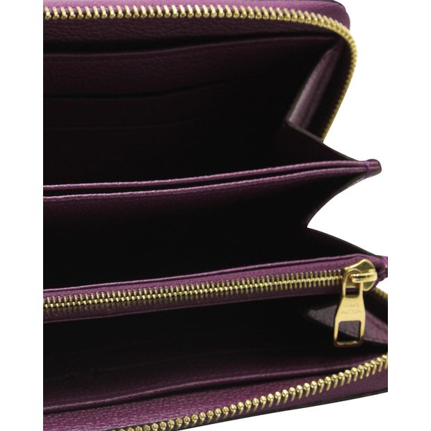 Louis Vuitton Purple Monogram Embossed Zippy Wallet