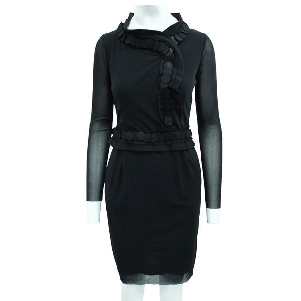 VIVIENNE TAM Black Dress with Rounds Accent