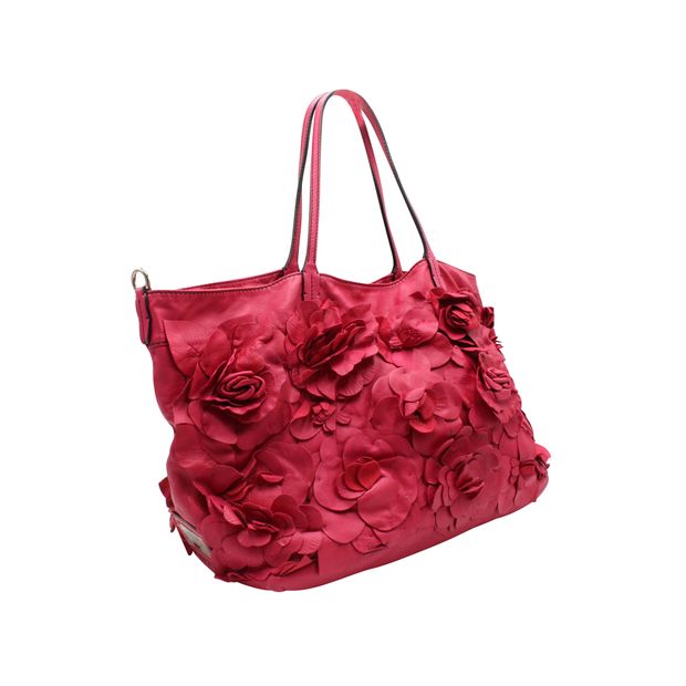 Hot Pink Floral Tote Bag