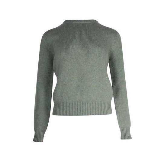 Celine Knitted Sweater in Green Cashmere