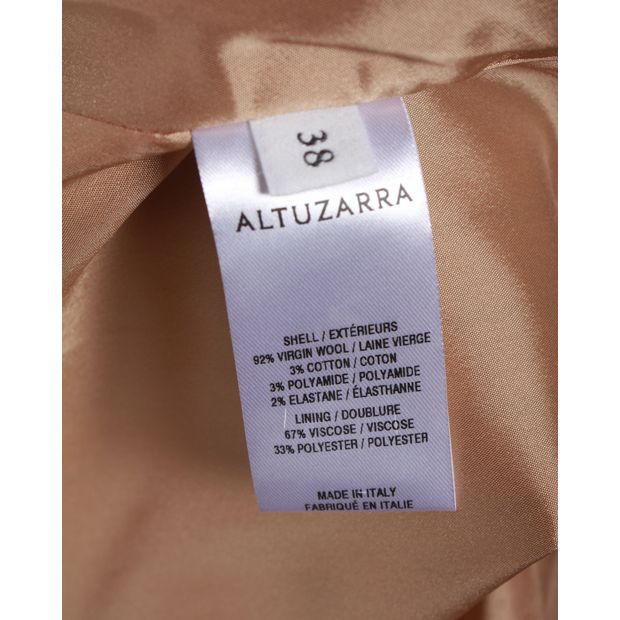 Altuzarra Striped Acacia Jacket in Beige Virgin Wool