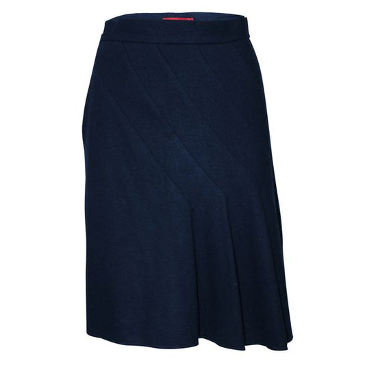 CAROLINA HERRERA Woolen Blue Navy Skirt