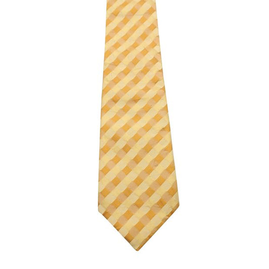 KENZO Kenzo Orange & Yellow Checked Tie