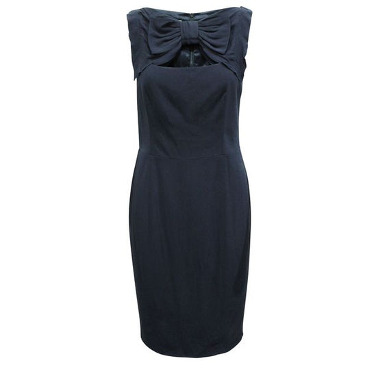MOSCHINO CHEAP AND CHIC Navy Blue Dress with Bow