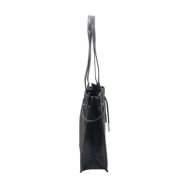 Gucci Black Monogrammed Drawstring Shoulder Bag