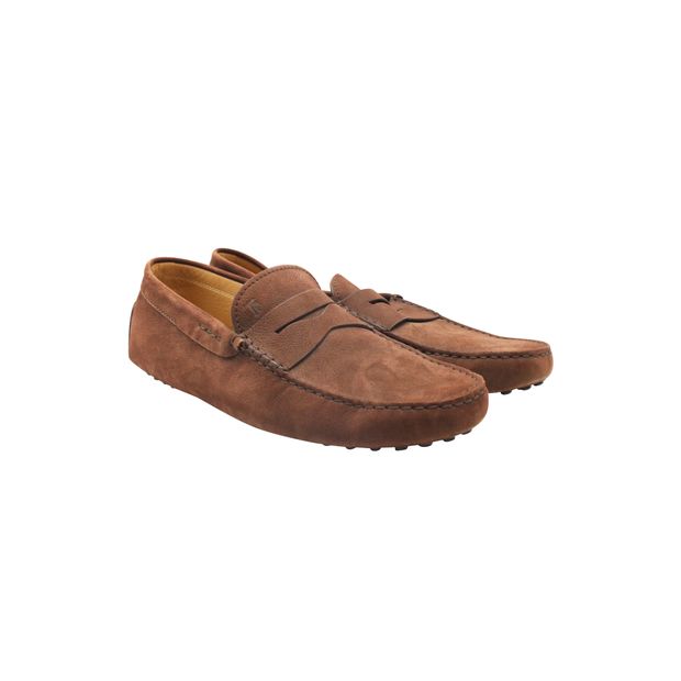 Tod'S City Gommino Leather Penny Loafers In Brown