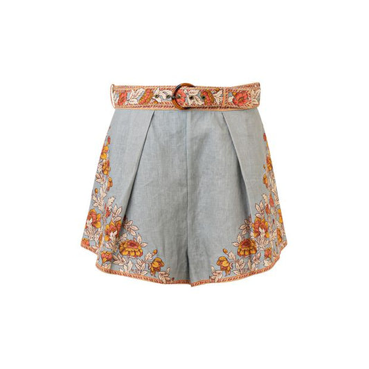 ZIMMERMANN Devi paisley linen shorts