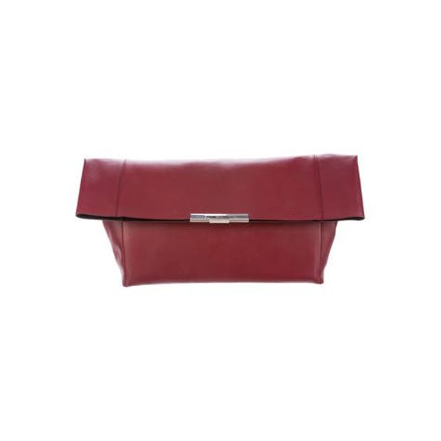 CELINE Calfskin Leather Foldover Clutch StyleTribute