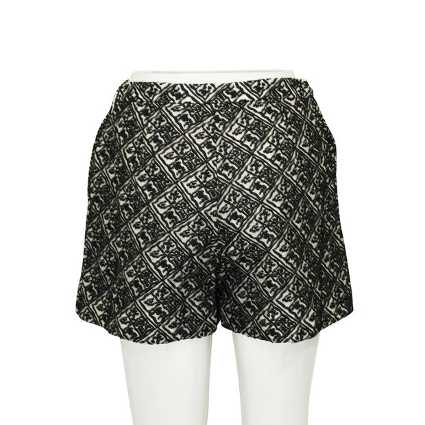 Giambattista Valli Black And White Embroidered Shorts