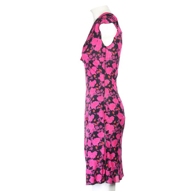 NINA RICCI Pink Floral Midi Dress