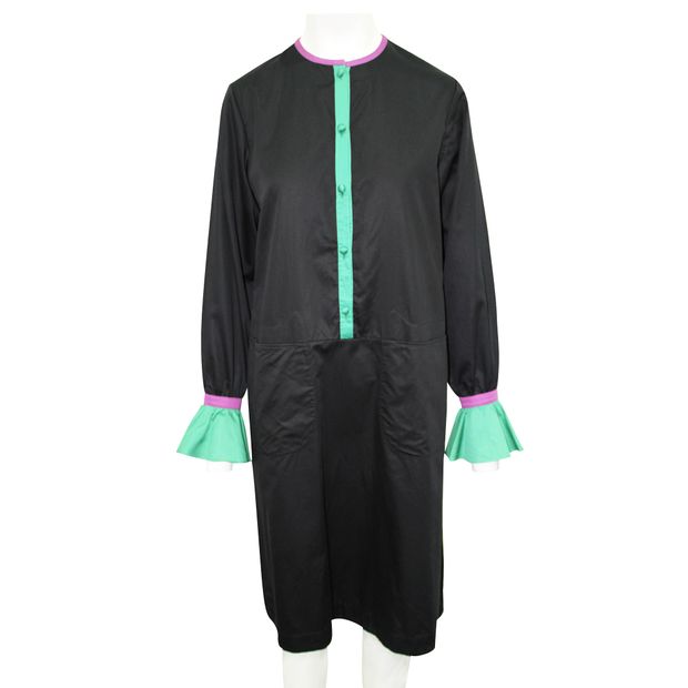 TSUMORI CHISATO Black Dress with Colorful Sleeves