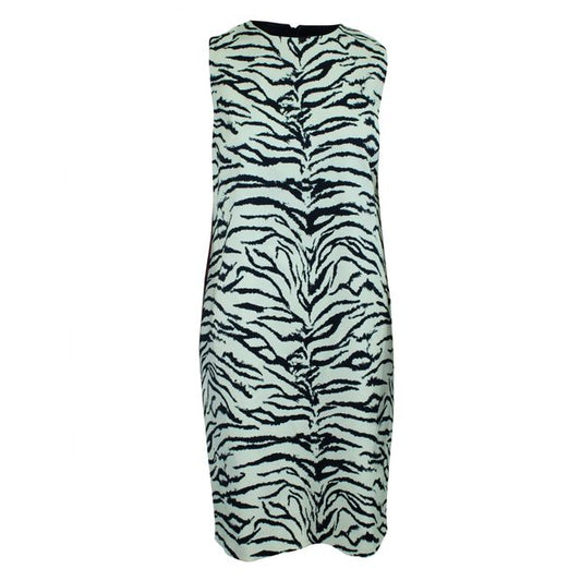 Contemporary Designer Zebra Print Sleeveless Dress