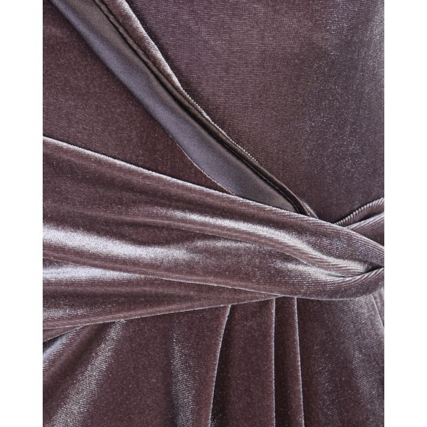 GIORGIO ARMANI Giorgio Armani Purple Velvet Midi Dress