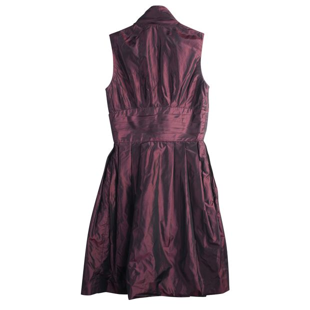 Oscar De La Renta Purple Taffeta Dress