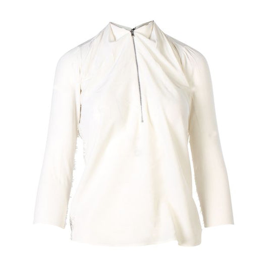 SANDRO White Top with Lace Details