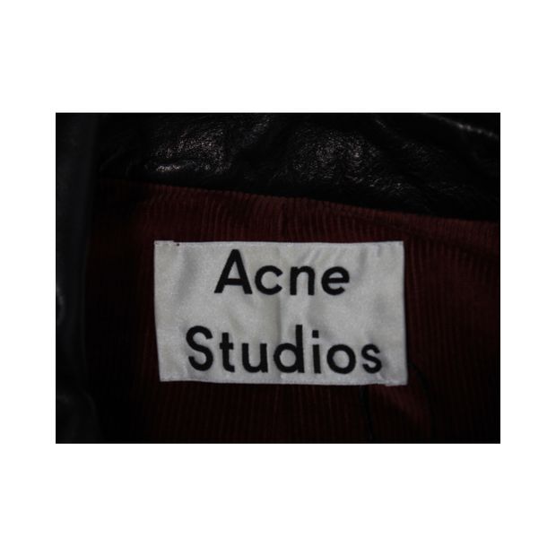 Acne Studios Biker Jacket in Black Calf Leather