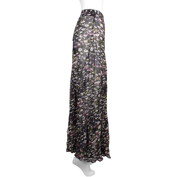 GANNI Floral Sheer Maxi Skirt