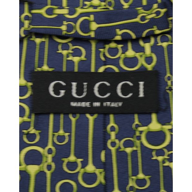 Gucci Green Print Silk Tie