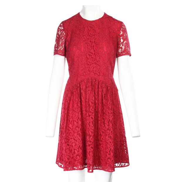 BURBERRY LONDON Red Lace Dress