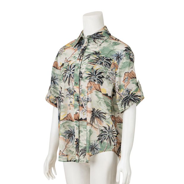 Zimmermann Tropical Print Utility Shirt